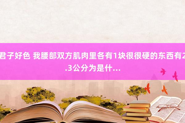 君子好色 我腰部双方肌肉里各有1块很很硬的东西有2.3公分为是什...
