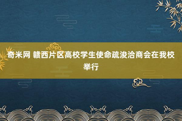 奇米网 赣西片区高校学生使命疏浚洽商会在我校举行