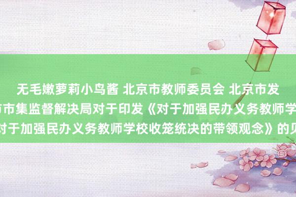 无毛嫩萝莉小鸟酱 北京市教师委员会 北京市发展和修订委员会 北京市市集监督解决局对于印发《对于加强民办义务教师学校收笼统决的带领观念》的见知