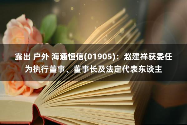 露出 户外 海通恒信(01905)：赵建祥获委任为执行董事、董事长及法定代表东谈主