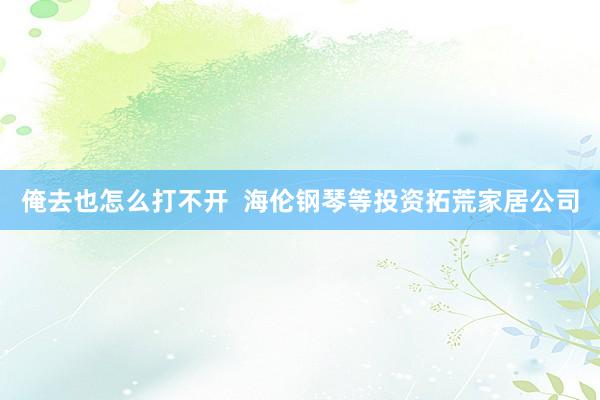 俺去也怎么打不开  海伦钢琴等投资拓荒家居公司